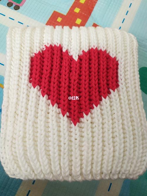 手工爱心双元宝围巾编织,附爱心图解_编织_手工制作_围巾_我的手工