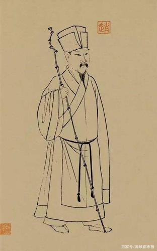 元代赵孟《苏东坡画像》图