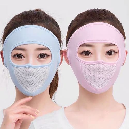 防晒口罩夏季冰丝薄款透气防紫外线遮阳口罩