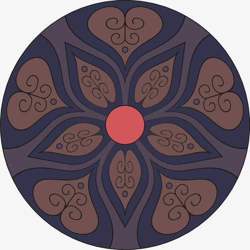 关键词 : 矢量图案,深色,圆形,时尚,复古,花卉图案