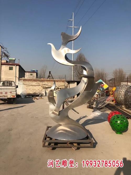 不锈钢大雁南飞景观雕塑摆件-德阳大雁不锈钢雕塑厂