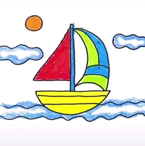 疫起做手工幼儿园给亲子准备的简笔画彩色的帆船