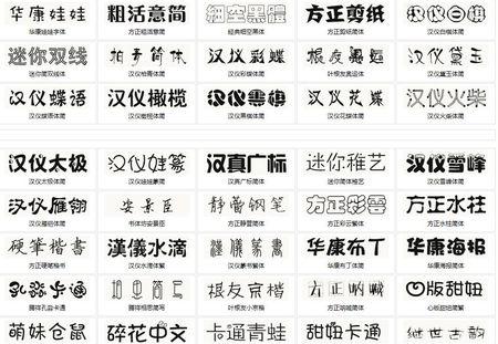 有哪些简约好看的字体