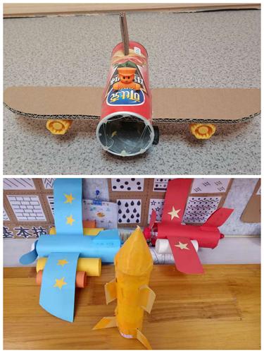 看,空瓶子可以做成小飞机!