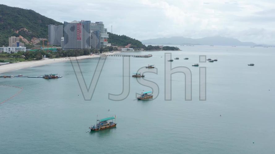 惠州巽寮湾金融街海世界航拍4k
