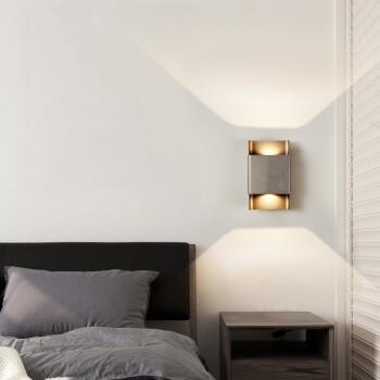 玺铜装饰墙壁灯后现代轻奢床头led壁灯卧室书房客厅壁灯北欧壁灯拉丝