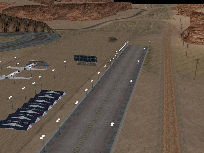 你好, 圣安地列斯飞机在沙漠的废弃机场. 就在图片标的位置.