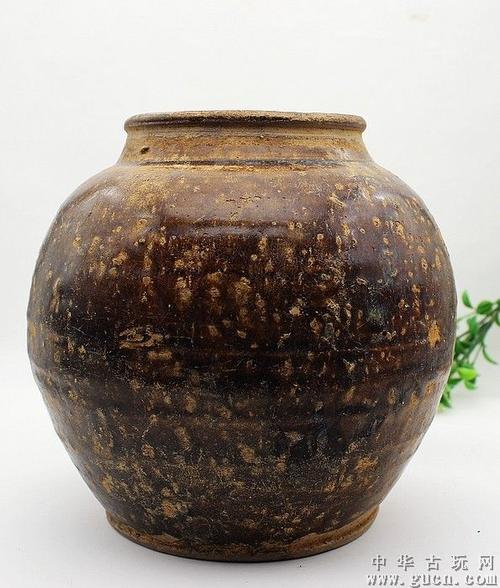 宋代酱釉陶罐,古董古玩收藏古老瓷器包老高古瓷宋瓷艺术品