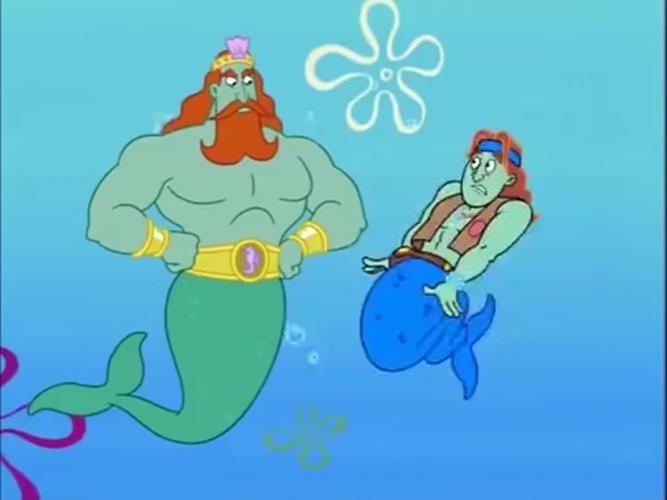 海绵宝宝:海神王教育儿子,和儿子和好了