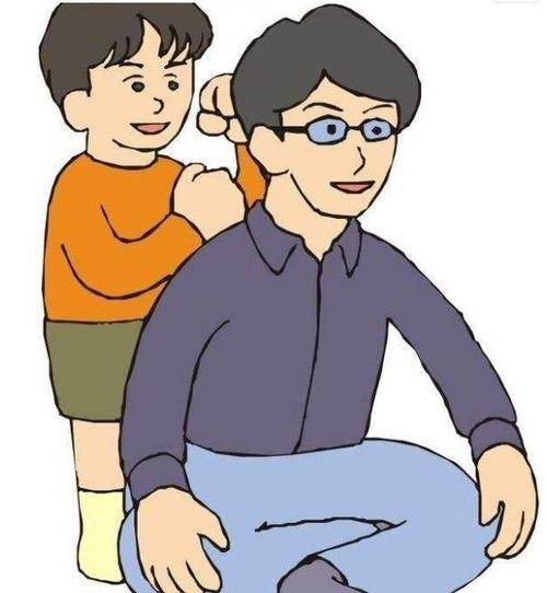 给爸爸捶背