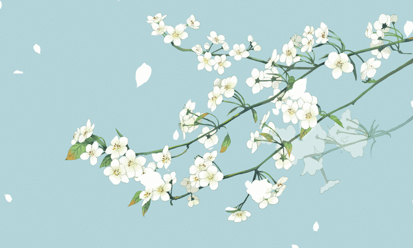 关于春天的图画简单漂亮梨花卡通图片简单儿童画