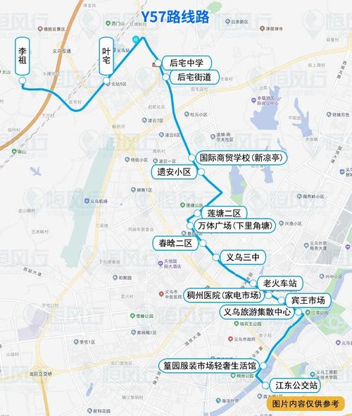 义乌y57路公交车路线江东公交站到李祖