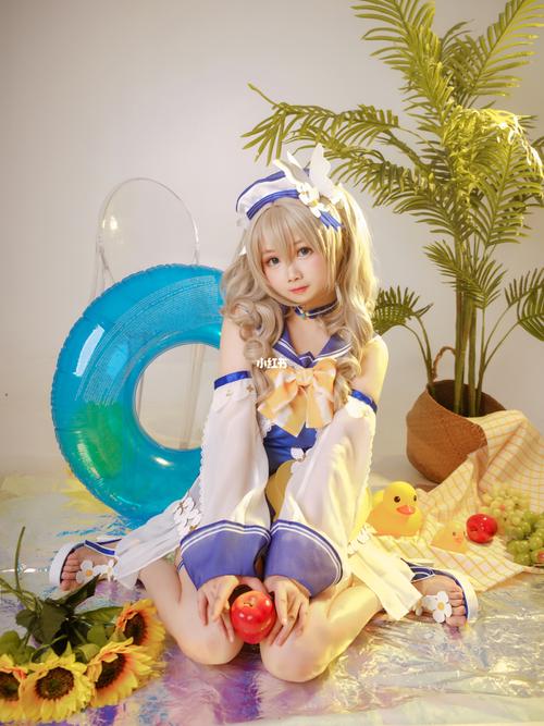 室内拍摄阳光少女感写真～原神cos芭芭拉泳装_泳衣_写真_原神_少女感