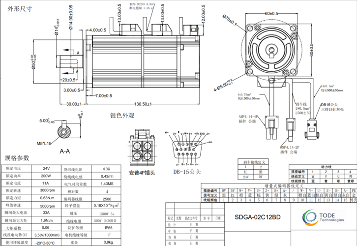 24v直流伺服电机200w