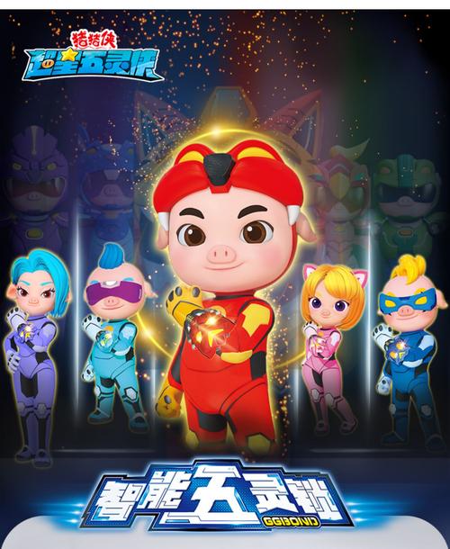 跨境出口专供货源否形象【猪猪侠】智能五灵锁,【波比】智能五灵锁