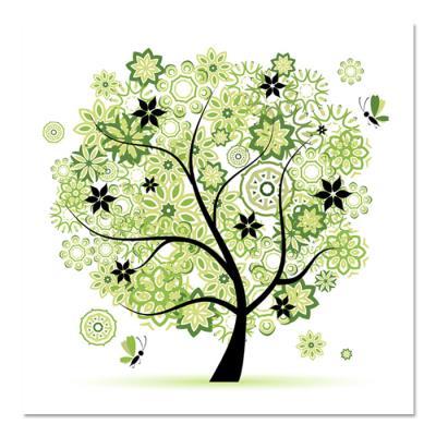 楼梯装饰画组合小清新幸福树现代简约走廊餐厅壁画墙画客y厅挂画