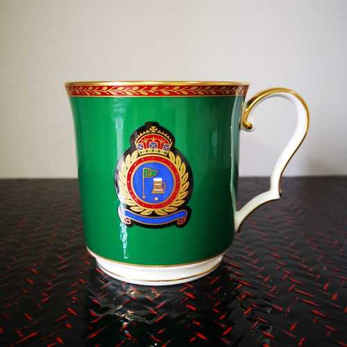 日本则武noritake绿釉镀金咖啡马克杯稀少8.8cm