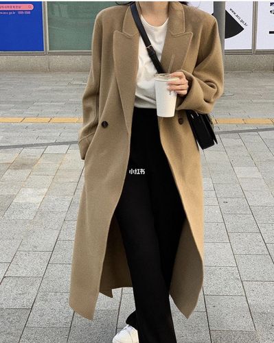 百搭通勤驼色羊绒大衣_驼色_羊绒大衣_百搭_通勤_搭配_时尚_穿搭