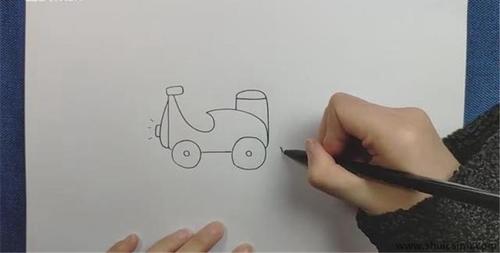 电动车儿童简笔画怎么画电动车儿童画好看