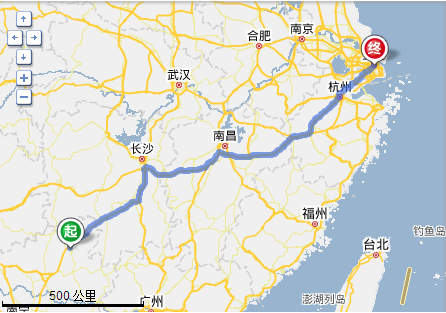 从桂林到上海或南京那个远