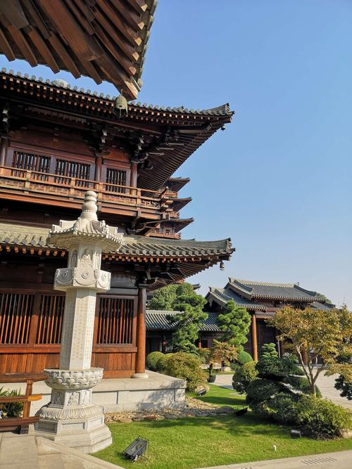 游宝山罗店:闻道园赏徽派古建筑,唐宫廷式建筑宝山寺,美兰湖边享绿色