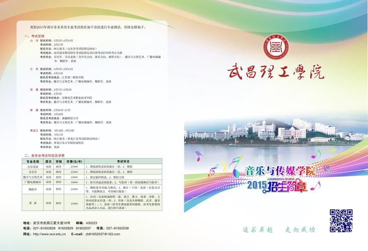 武昌理工学院2015年艺术(非美术类)招生简章