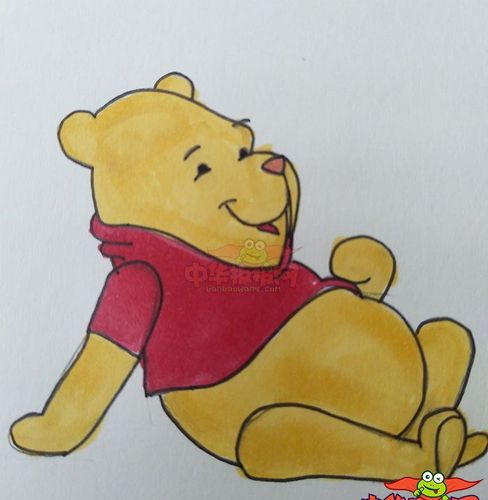 小熊维尼简笔画步骤图小熊维尼儿童简笔画彩色