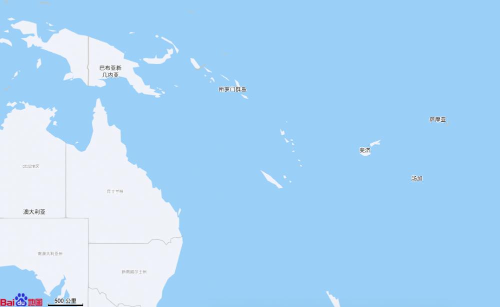 汤加地理位置示意图(百度地图截图)小文说,目前,他在汤加的一些朋友