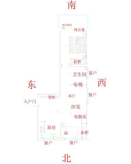 请教懂风水的大师,我买了个刀把形的楼房,有平面布置图,请大师给看一