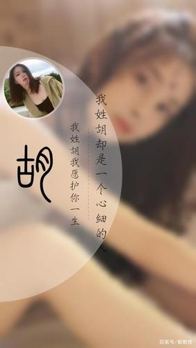 姓氏头像制作可以很有个性,像这13张胡姓头像,有人说