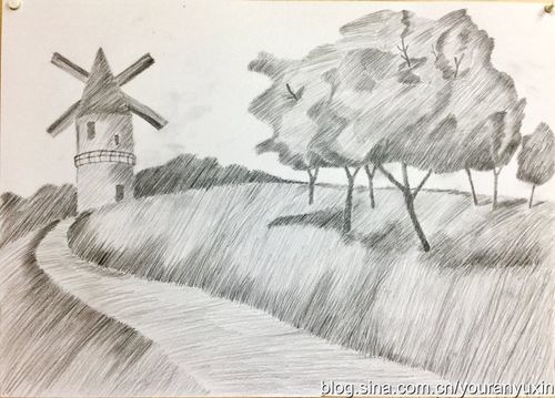 0317 朝梦夕圆(三)乡村景象(素描习作之二)