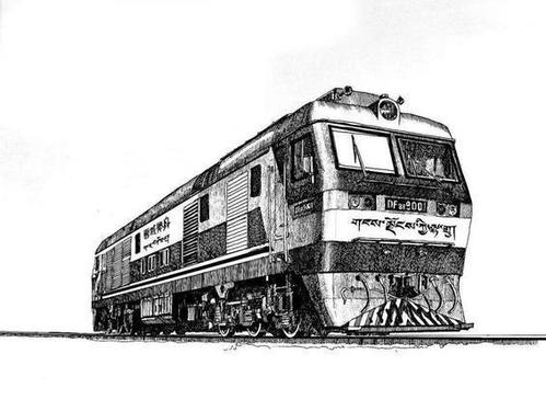 王忠良钢笔画火车,惟妙惟肖独树一帜自成体系
