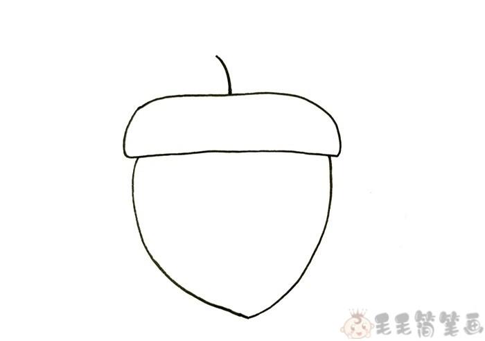 松果简笔画松果的简单画法