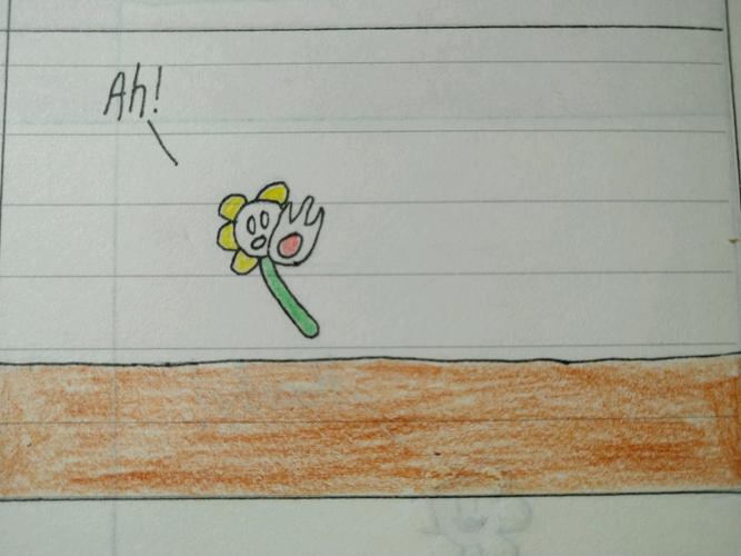 传说之下手绘漫画:初识小花flowey