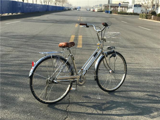 自行车老式代步26寸不锈钢内三速老式复古休闲通勤车