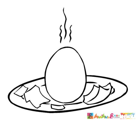 鸡蛋食物简笔画步骤图片大全
