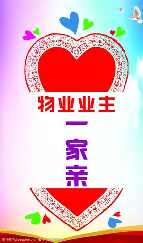 物业文化墙物业业主一家亲