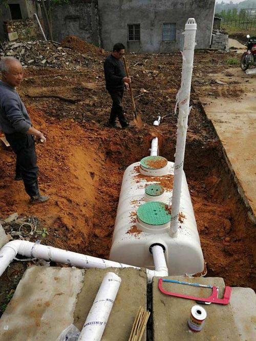 1.5立方玻璃钢化粪池安装效果图