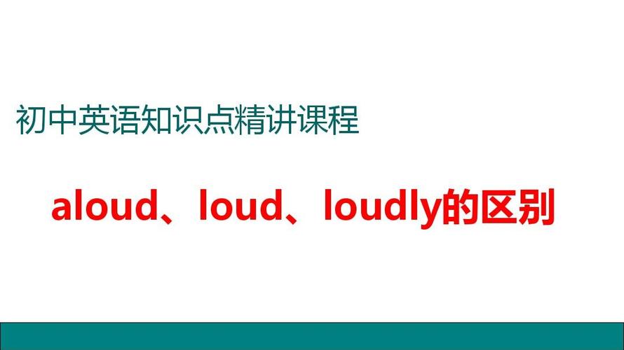 aloud,loudly,loud的区别