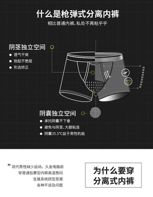 四季鲸 阴囊托枪弹分离男士内裤夏季男阴囊托囊袋四角
