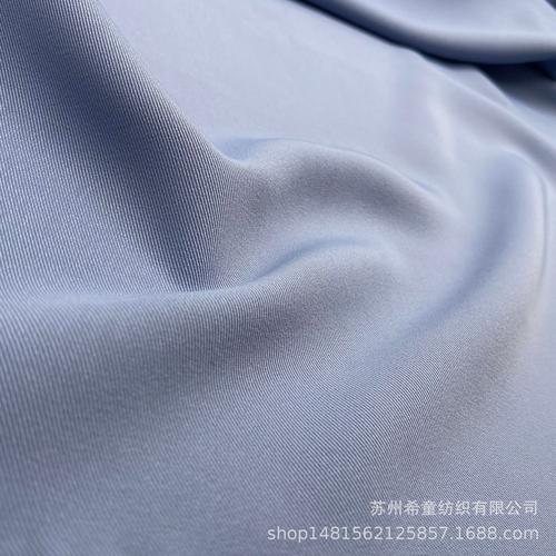 英伦斜复合丝全涤斜纹四面弹梭织布料 直贡西装面料 裤装套装面料