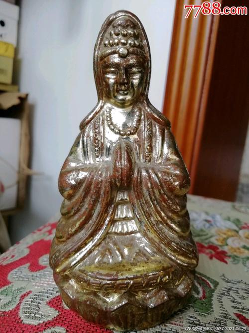 民国铜观音-价格:1400元-se81114449-铜像/铜佛像