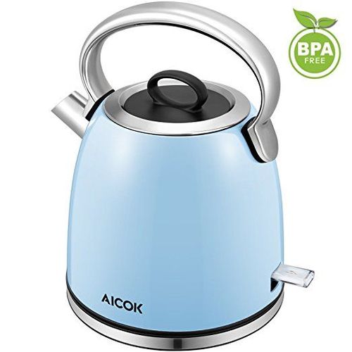 aicok electric kettle, fast stainless steel tea kettle with anti