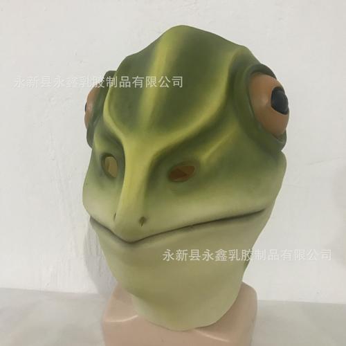 恶魔蛙男乳胶面具动物青蛙头套恐怖蛙人电影周边装扮密室鬼屋道具