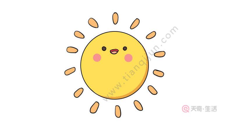 小太阳装饰怎么画