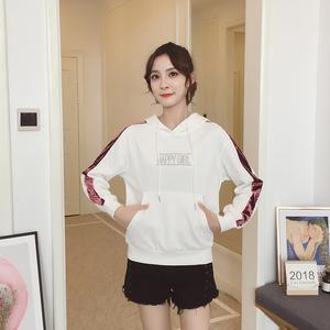 以纯官方旗舰店女装秋季新款韩版学生大码宽松显瘦连帽卫衣外套衫