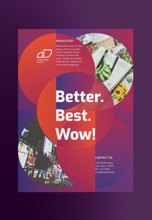 广告公司的海报传单模板素材下载advertising agency poster插图(1)