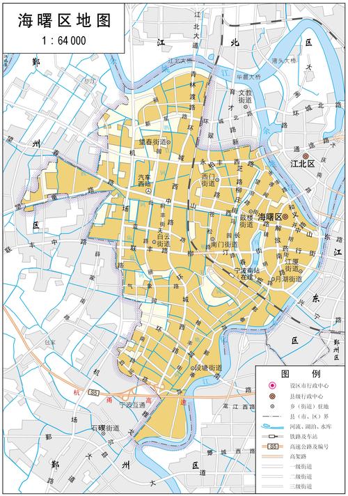 宁波市6区3市2县标准地图2015版那时候还有江东能见江东父老