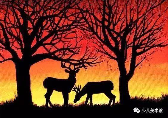 这样唯美浪漫的剪影画你怎能错过