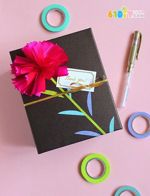 教师节礼物盒制作 美丽的康乃馨盒子_巧巧手幼儿手工网